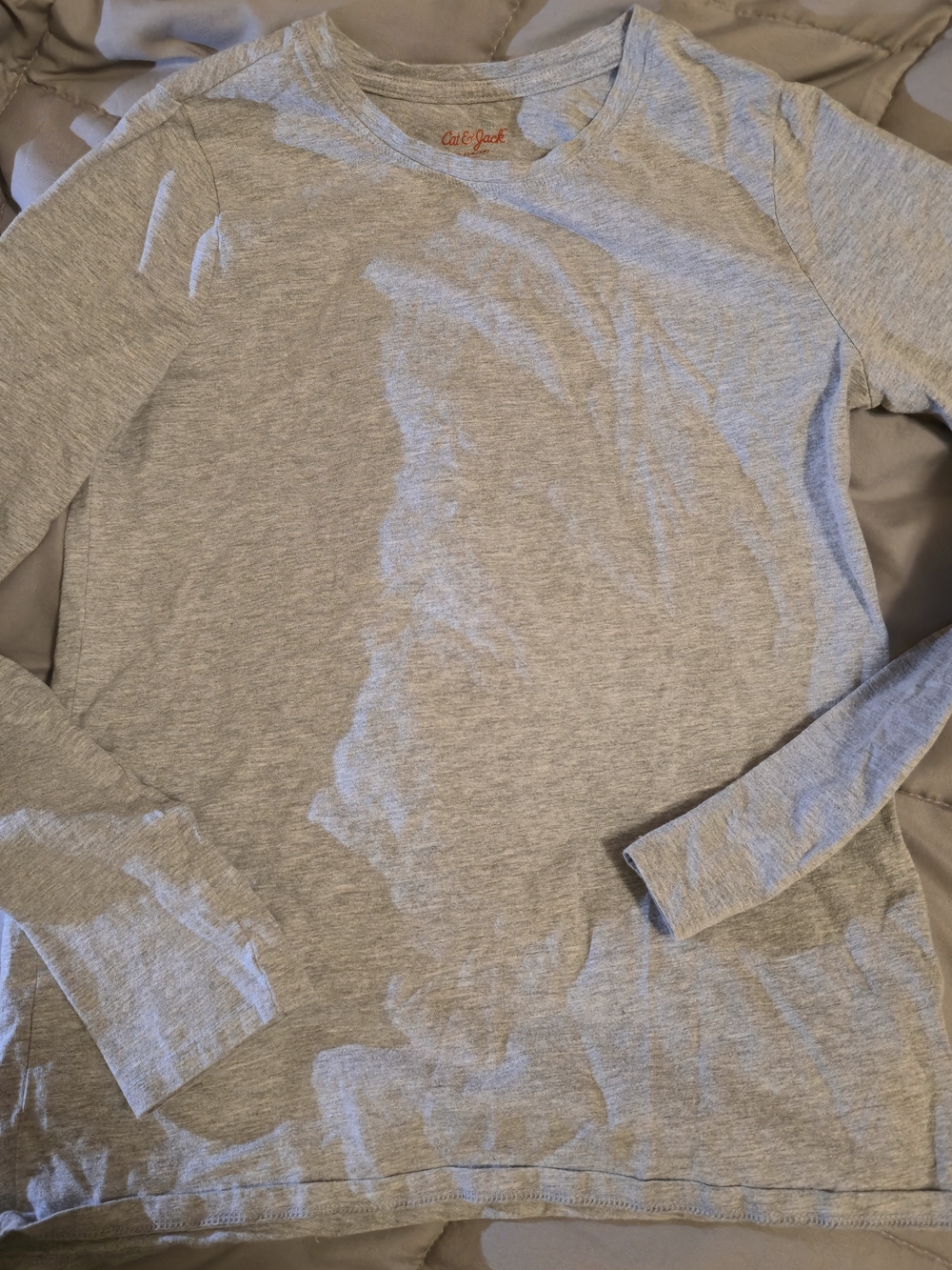Cat & Jack Heather Gray Long Sleeve Tee - Youth Extra Large